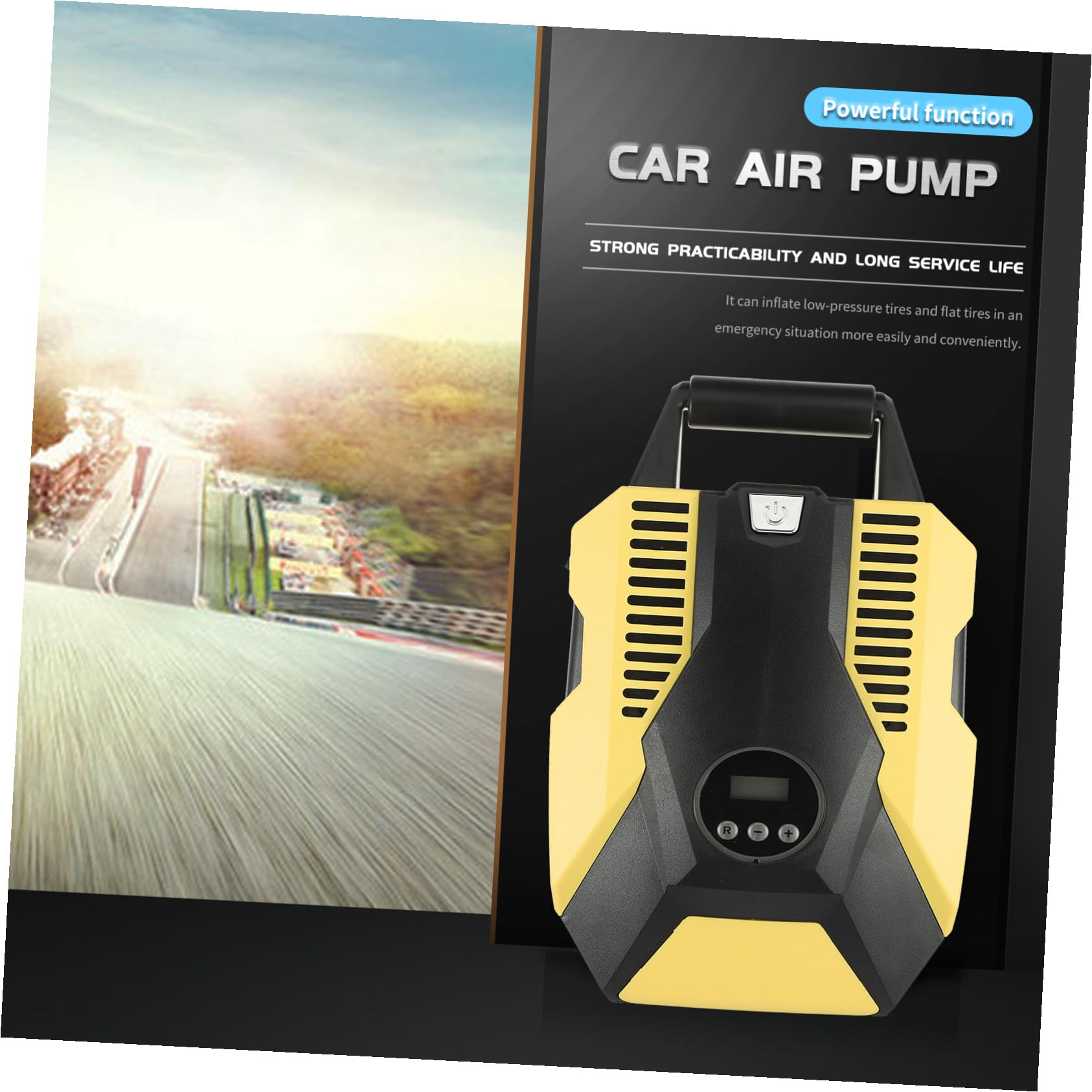 ORFOFE Inflador Integrado de Eléctrico para Portátil Neumáticos Coche Estable con Pantalla Digital, Manómetro y Diseño Abs con Cobre, Adecuado para Mantener Presión en Ruedas
