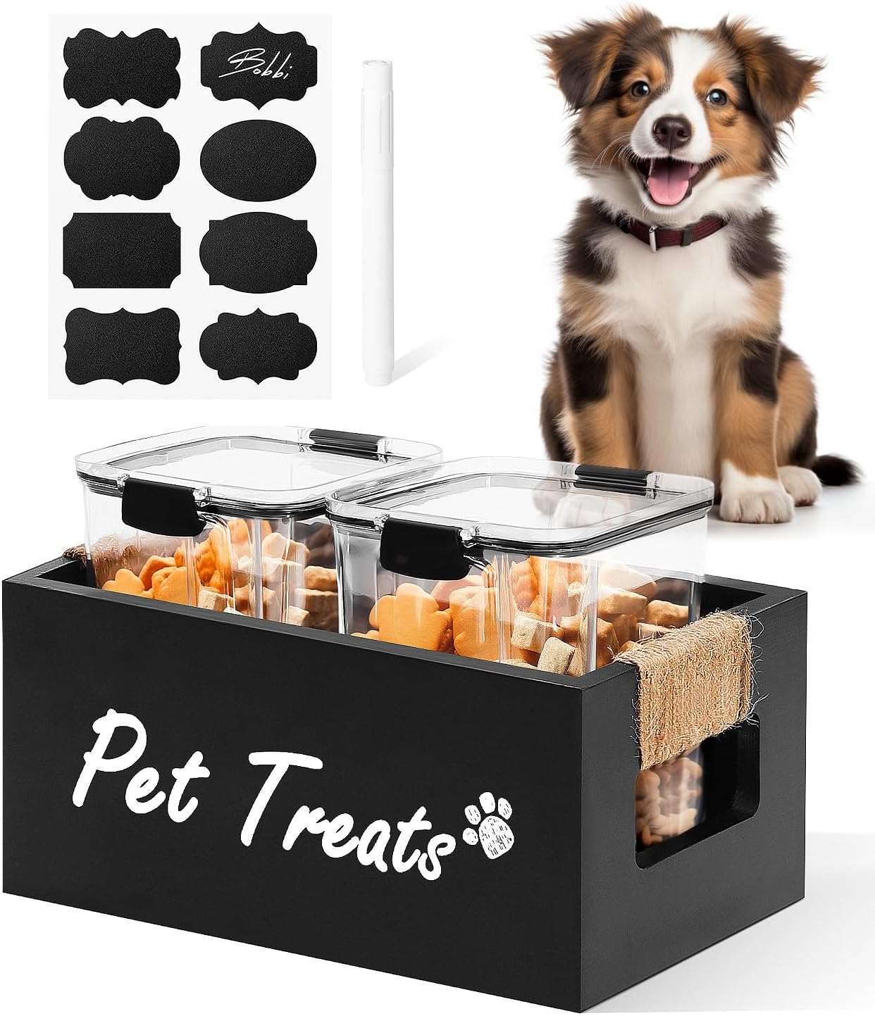 ANZOME Dog Treat Container, Cat Treat Container with Sealed