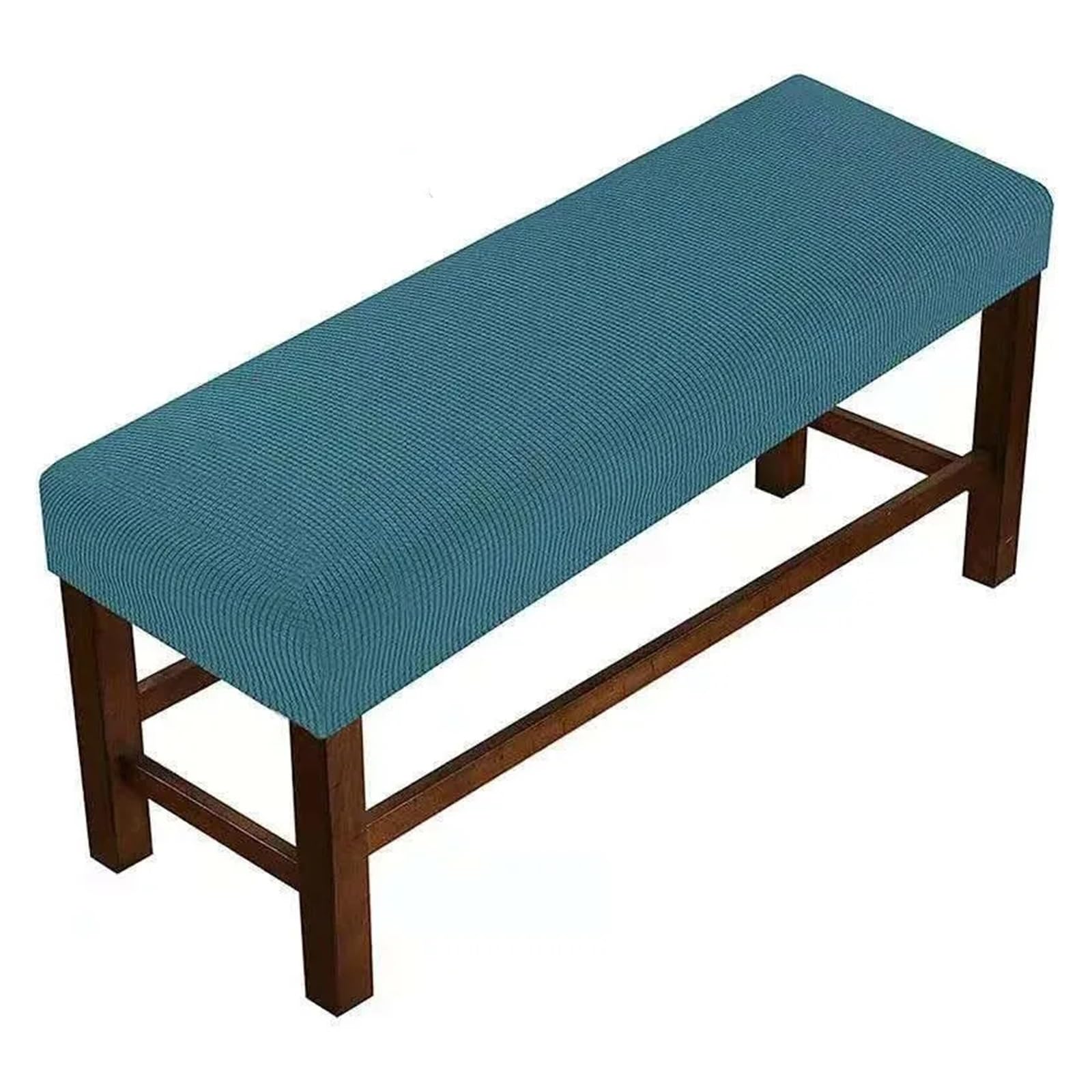 Zgcrumphant Dark Green Bench Slipcover 1Pc Elastic Long Stool Cover