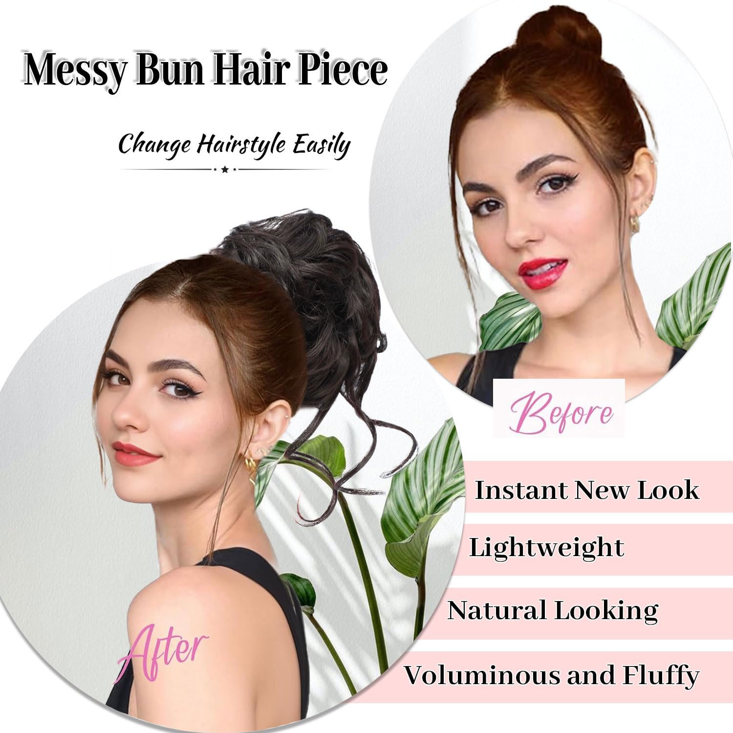 5 PCS Messy Bun Scrunchies Curly Wavy Messy Bun Hair Pieces for Women Hair Scrunchie HAIR Updo Accessories - Dark Brown - Image 4