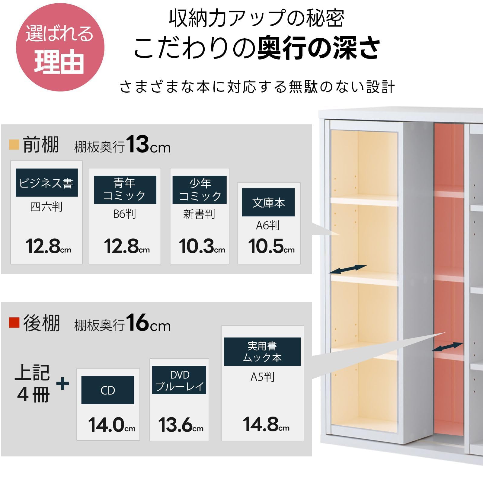Amazon｜本棚 棚 スライド式 大容量 幅90 奥行き34 高さ92 奥深タイプ
