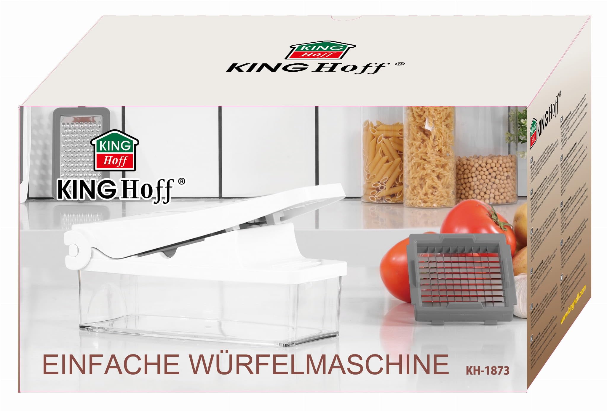 KINGHOFF KH-1873 Coupe-légumes et fruits avec lames interchangeables