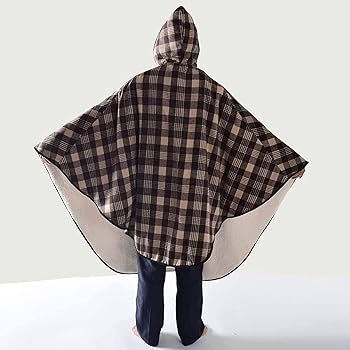 オレンジ フリース ポンチョ・ケープコート 大きいサイズ レディース ケープ風ポンチョコート jp194｜大きい