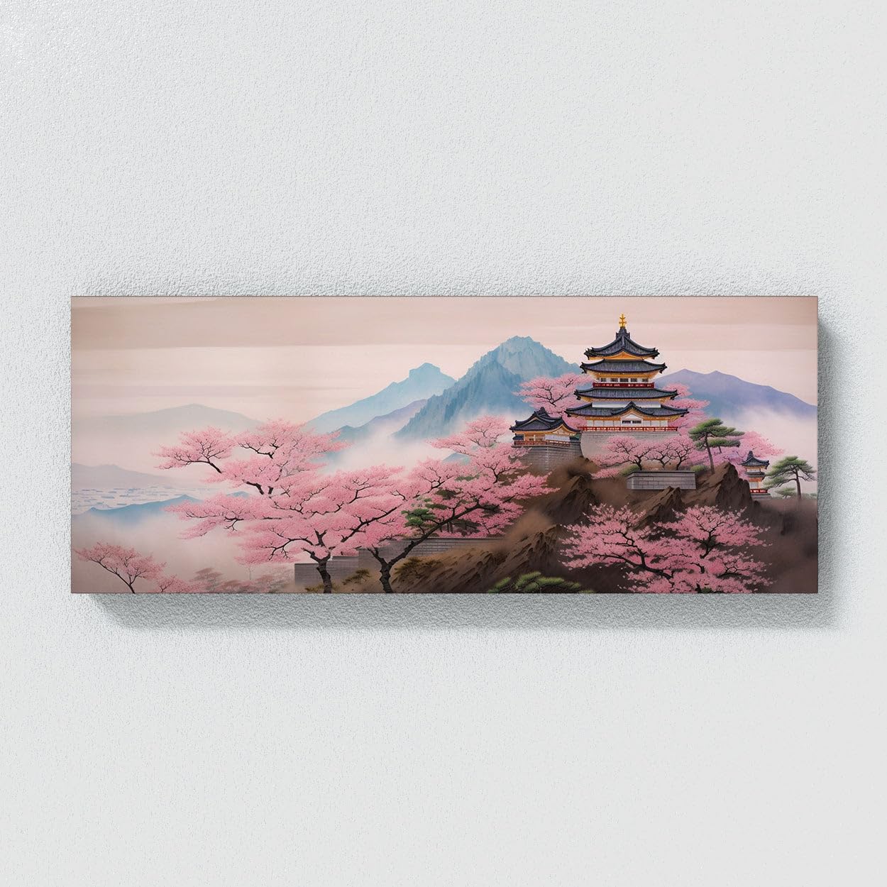Amazon.com: Sense Canvas Japanese Castle Cherry Blossom 10 Canvas