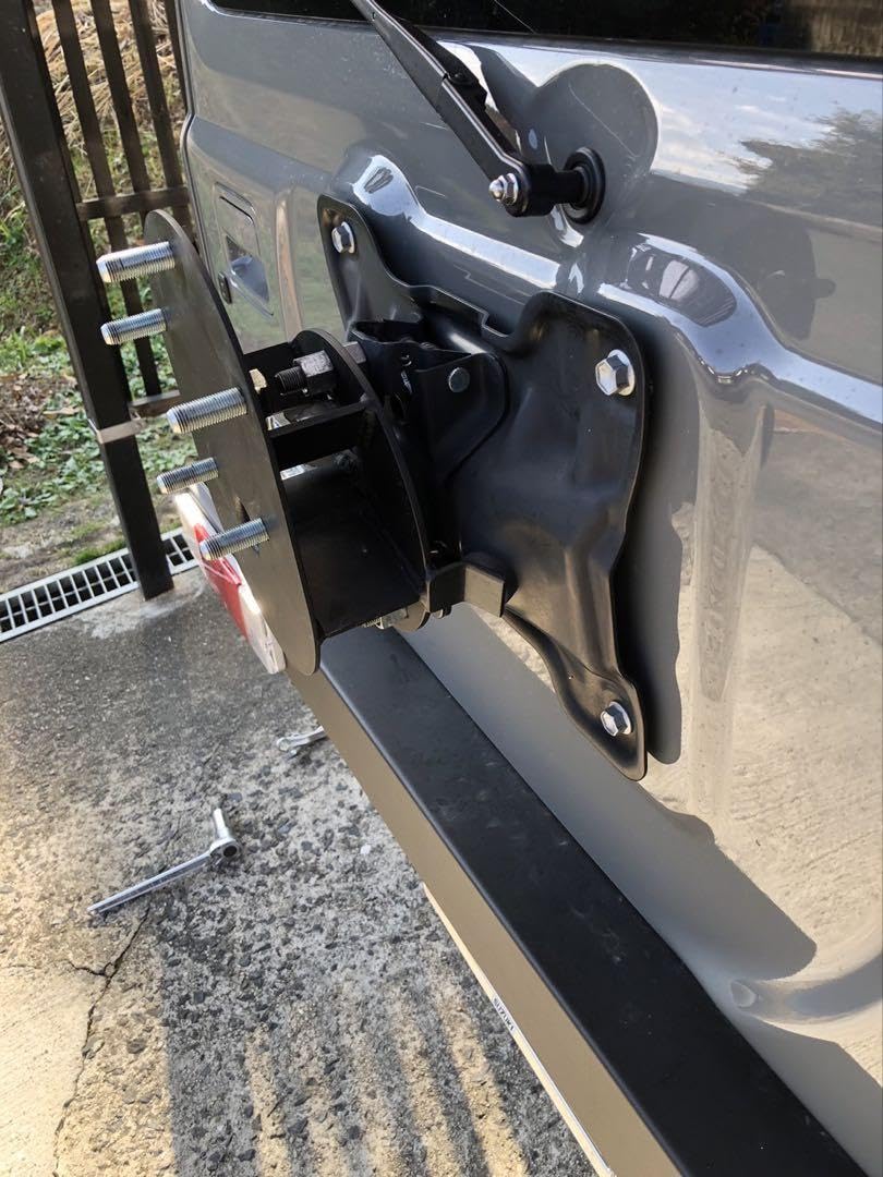 JB64 ジムニー　スペアタイヤ　表履き　　75mm上　移動　ブラケット Amazon.co.jp: JB64 ジムニー スペアタイヤ 表履き 75mm上 移動