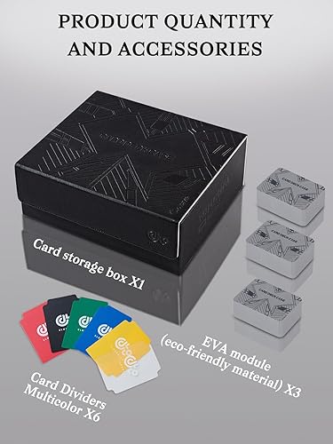 Miniatura 4 de Más de 1800 cajas de almacenamiento para tarjetas, caja de tarjetas de intercambio con cierre magnético, caja de cuero sintético para tarjetas Magic