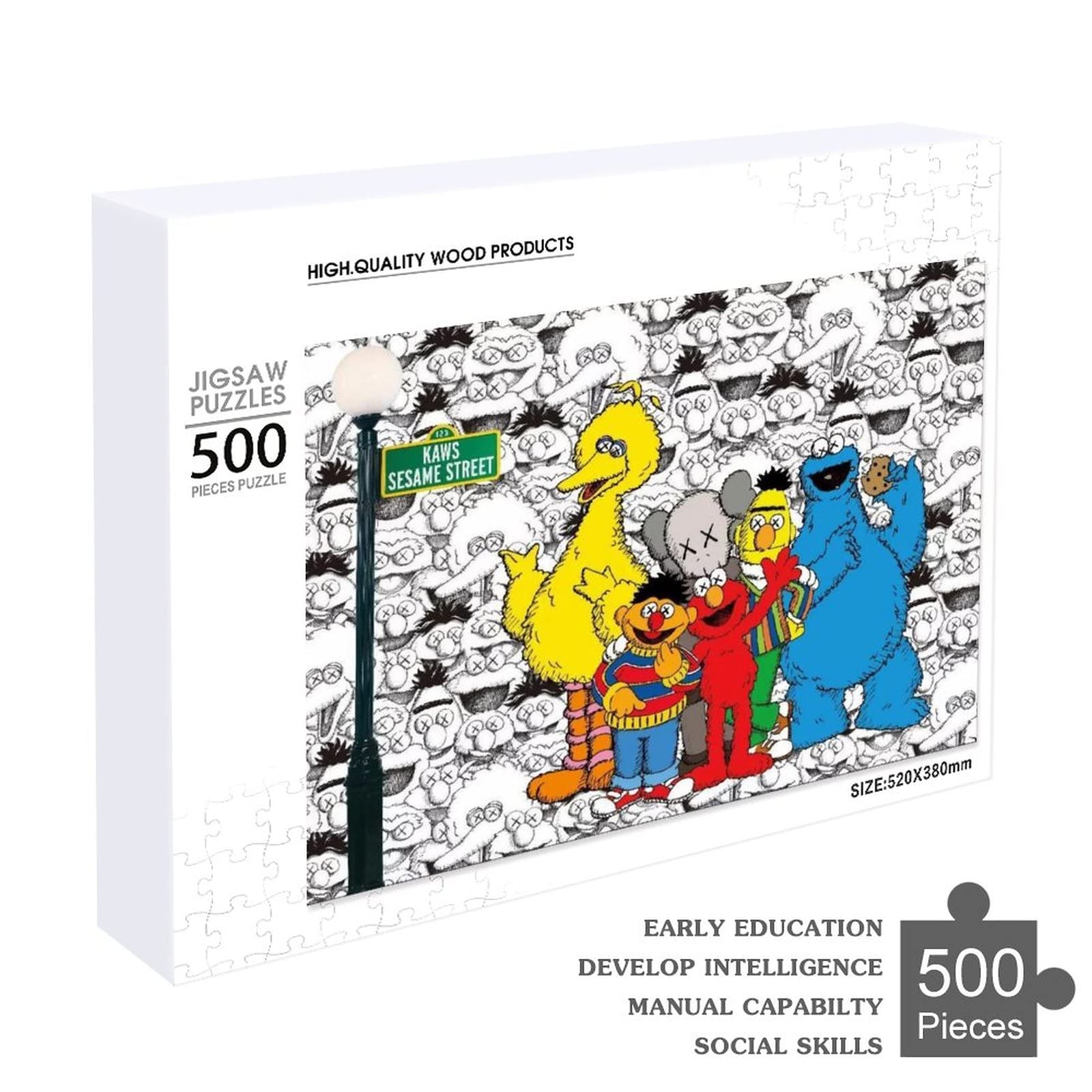 Amazon.co.jp: Kaws 500/1000ピースのパズル 木製のパズル 壁の装飾