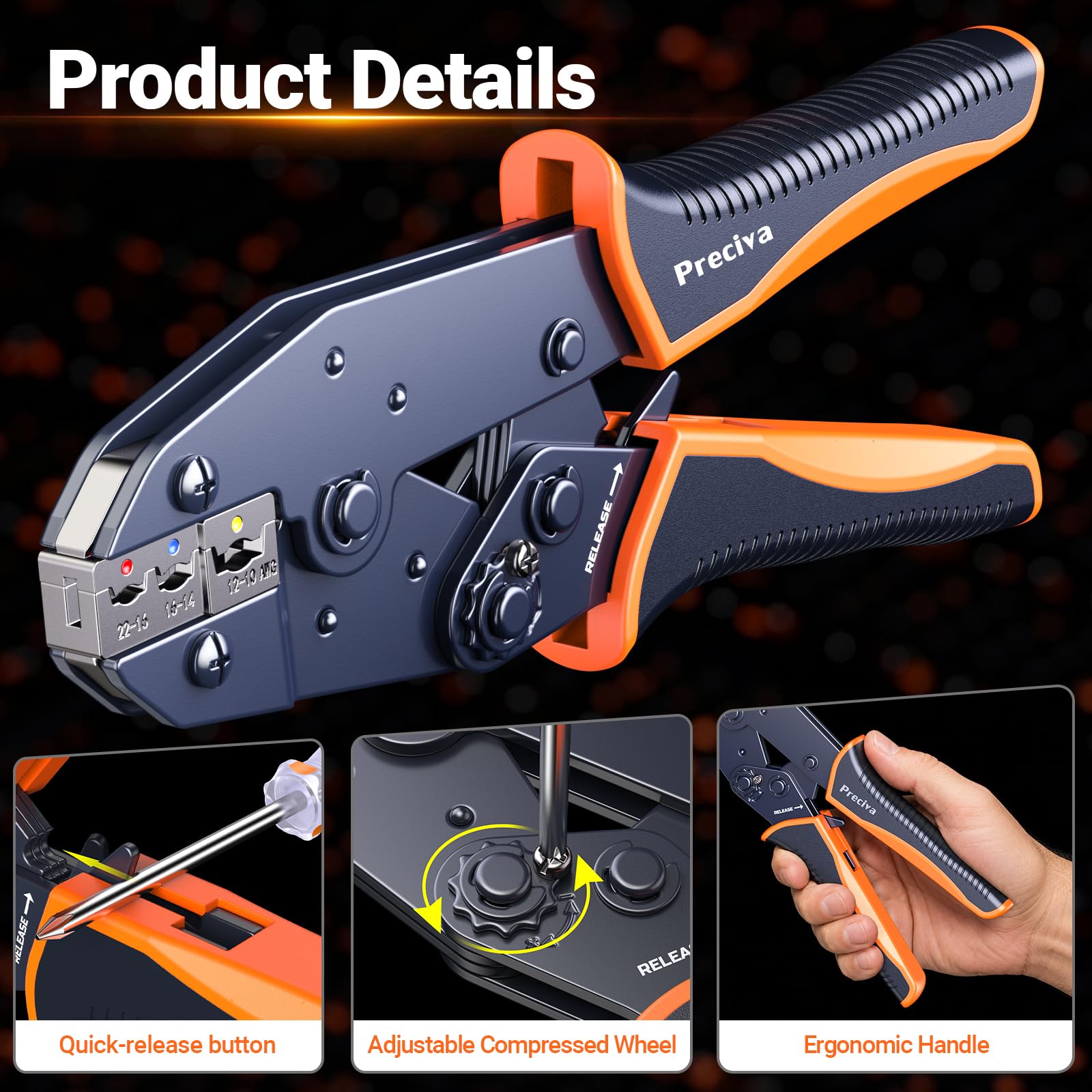Preciva 6PCS Crimping Tool Set with 230PCS Connecting Accessories — Amazon image 6