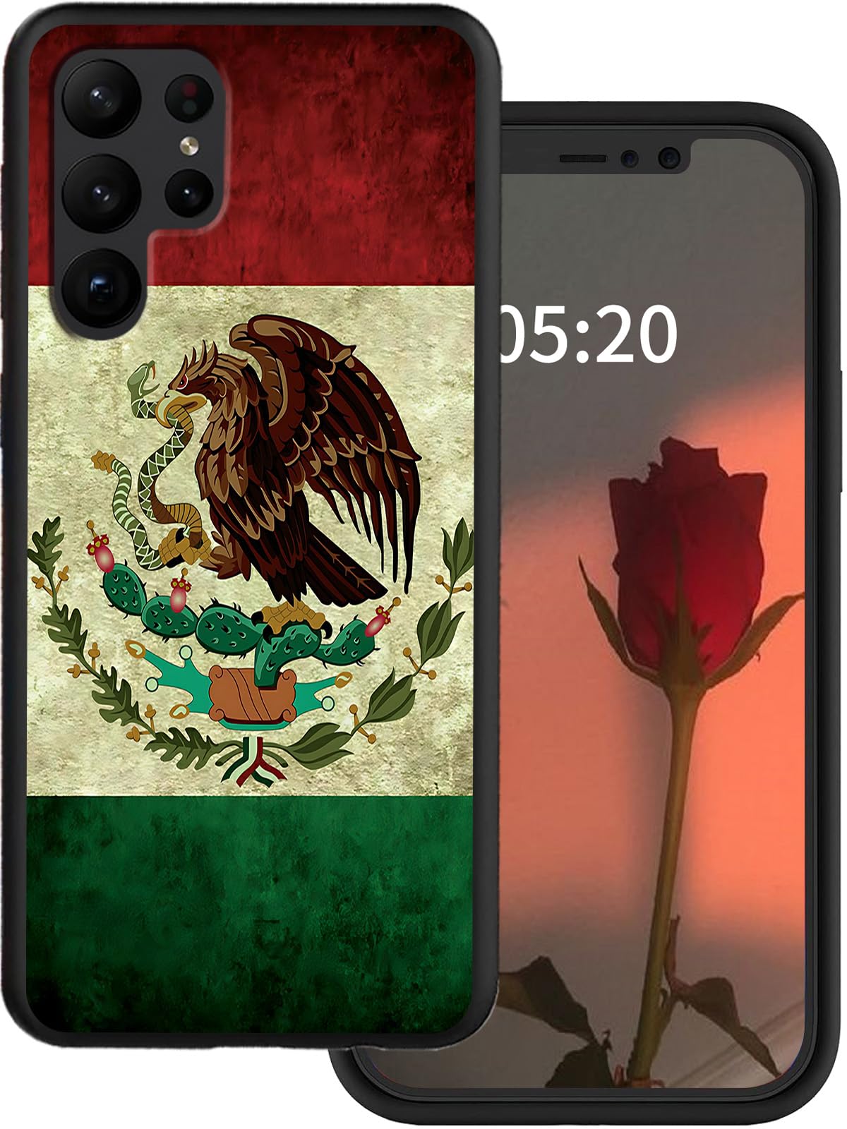 for Samsung Galaxy S25 Ultra Phone Case with Mexico Mexican Vintage Flag Design for Women Men Slim Soft TPU Silicone Anti-Scratch Shookproof