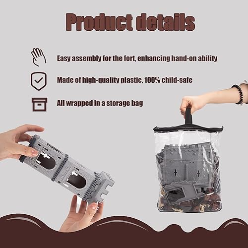 Miniatura 5 de 3 otters Juego de 310 soldados militares, soldados de juguete, caballero medieval, ejército, hombres, castillo pirata, modelo de ensamblaje para