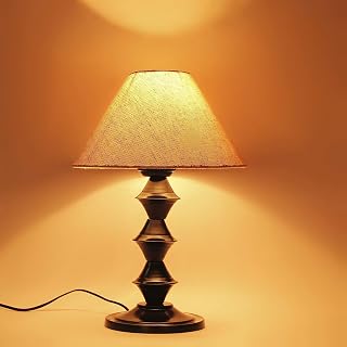 Candela Metal Semi-Conical Shade Contemporary Table Lamp (White)Pack of 1