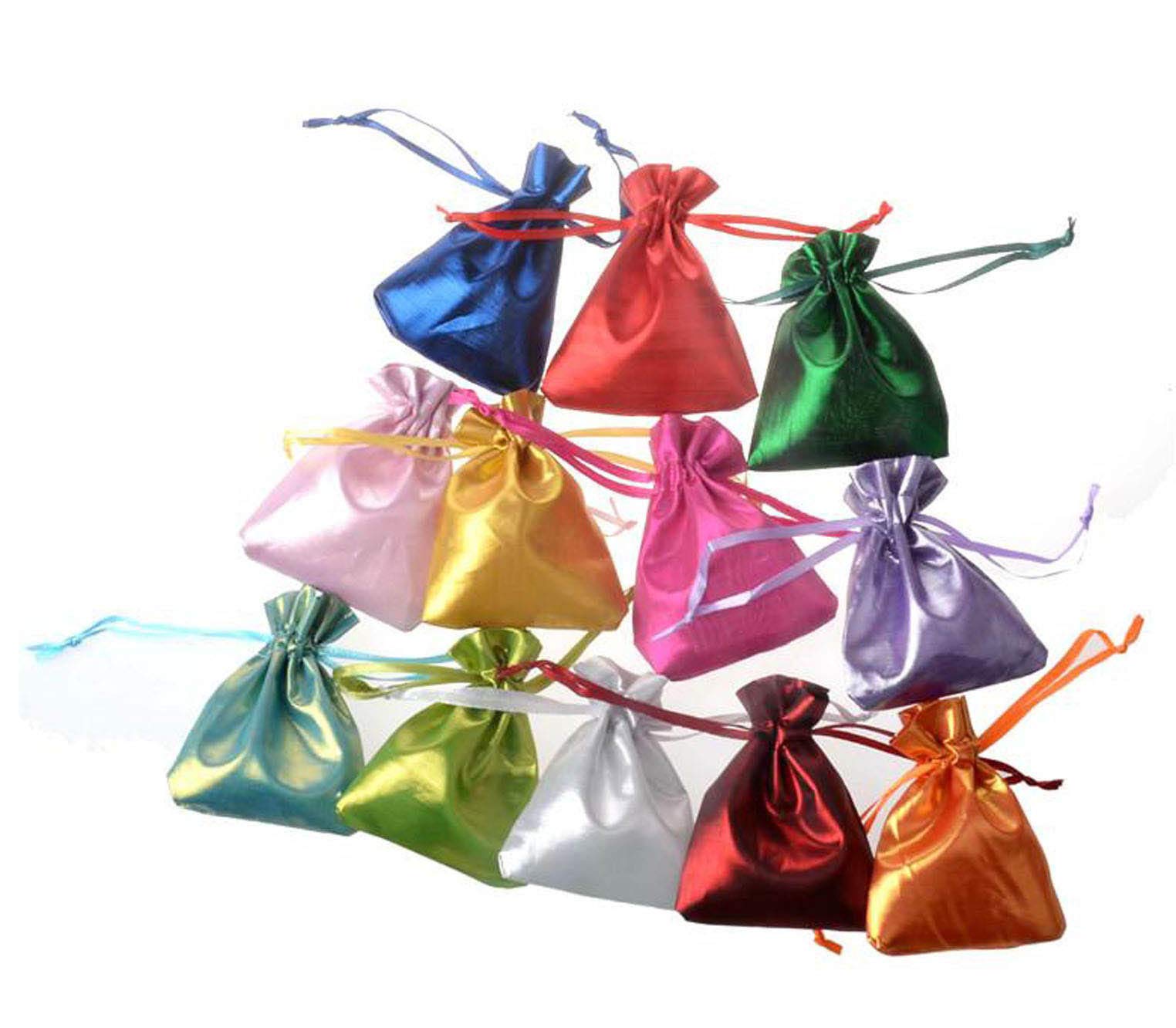 brown leafMetallic Organza Satin Potli Bag (10 * 14 cm) Pouch Best for Birthday Return Gift,Weeding,Anniversary,Baby Shower Gifts Goodies Bag (Set of 36)