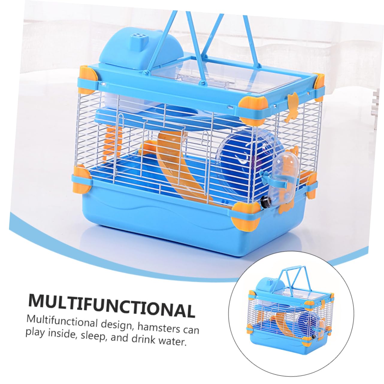 Beavorty Casa para Hámster Jaula Tipo Villa con Material Resistente Diseño Elegante para Mascotas