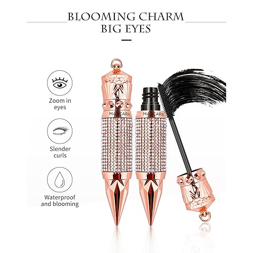 Miniatura 4 de Scepter Rímel alargamiento no manchado, pestañas largas y rizadas de diamante roto, no se aglutinan, rizado denso, maquillaje largo y largo, máscara