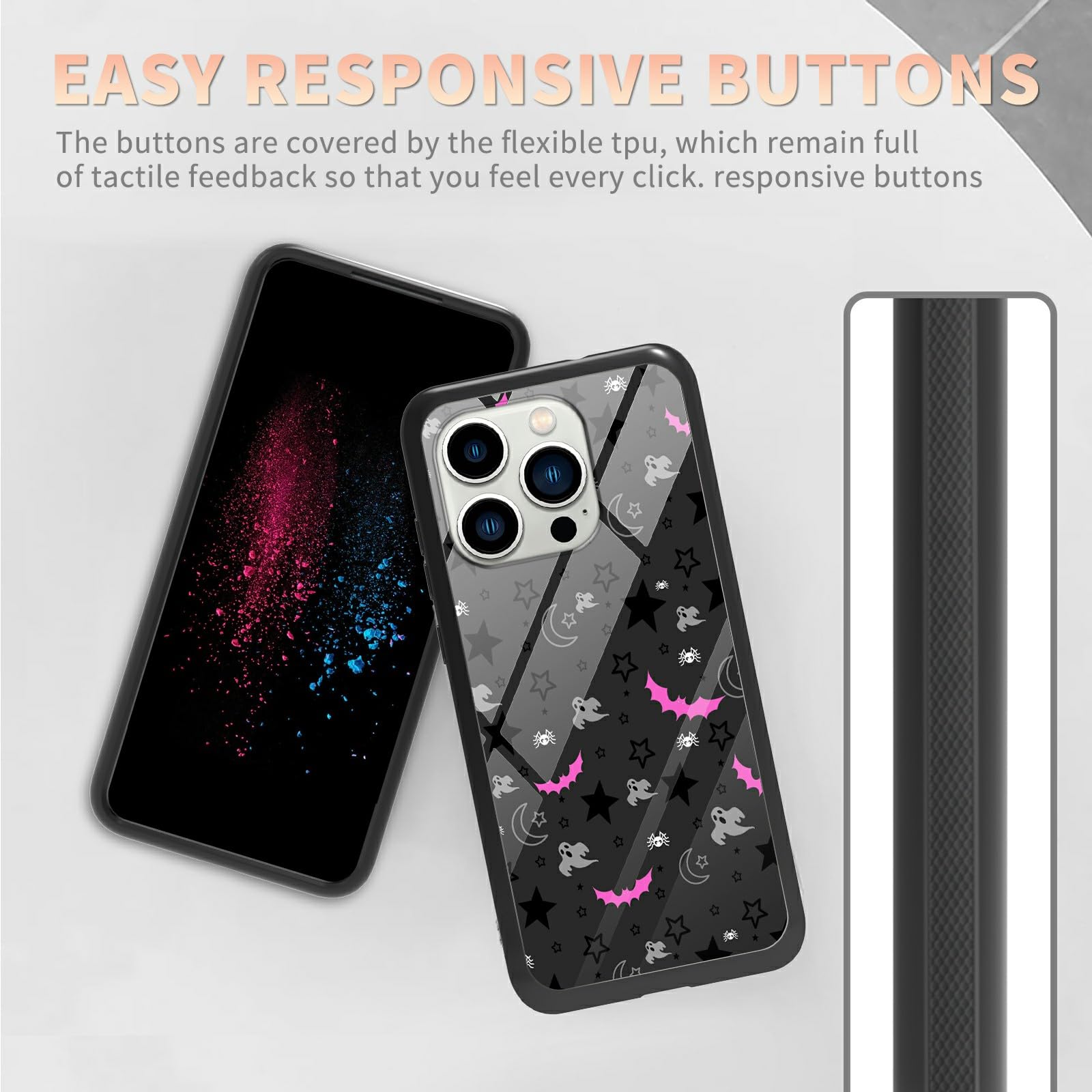 BWEGRHE Purple Galaxy Design For IPhone 16 Plus Case With Slide Camera Cover, Dual Layer Shockproof TPU Bumper Men Women Case With Folding Kickstand (2 Stand Ways) For IPhone 16 Plus