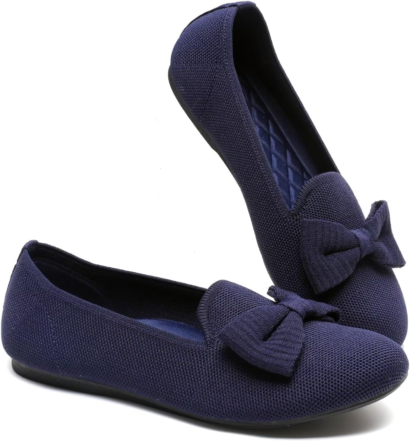 Women’s Loafers Flats Comfortable Slip-on Bowknot Walking Dressy Penny Shoes with Arch Support