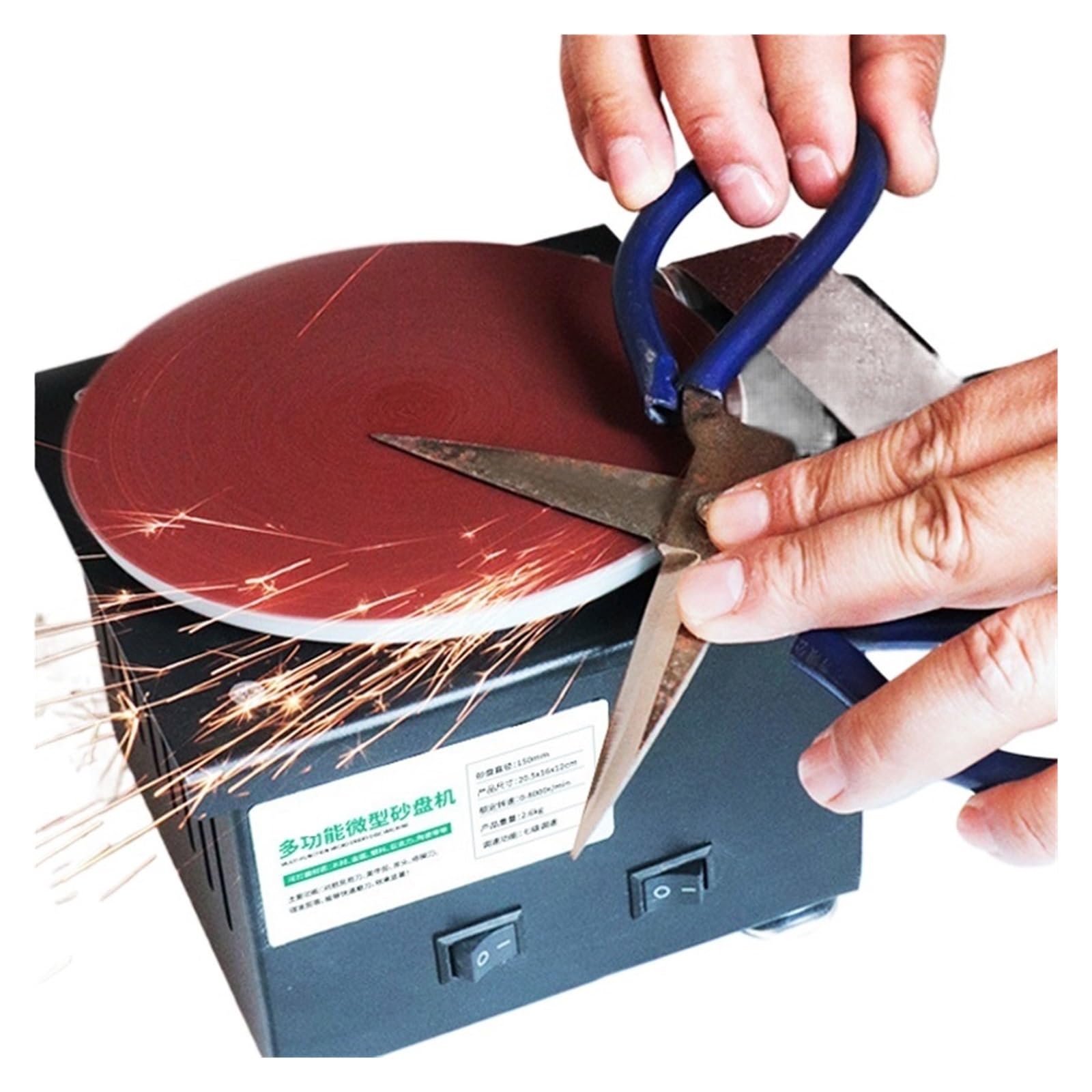 Bricolage Polissage rectifieuse Cutter Bords aiguiseur meuleuse multifonctionnelle 7 Vitesses Ponceuse à Bande(Simple Configuration)