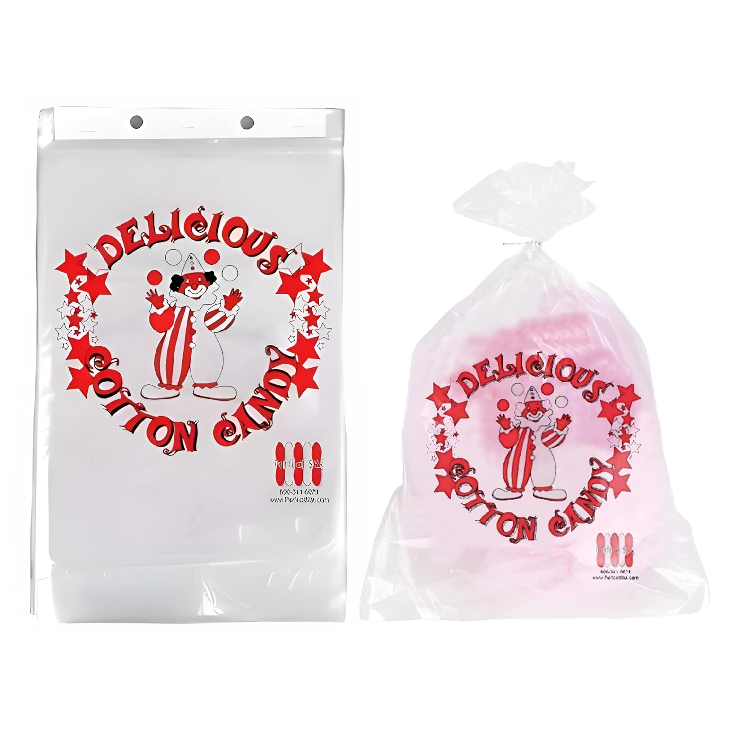 Cotton Candy Bags with Twist Ties- Pack of 400ct