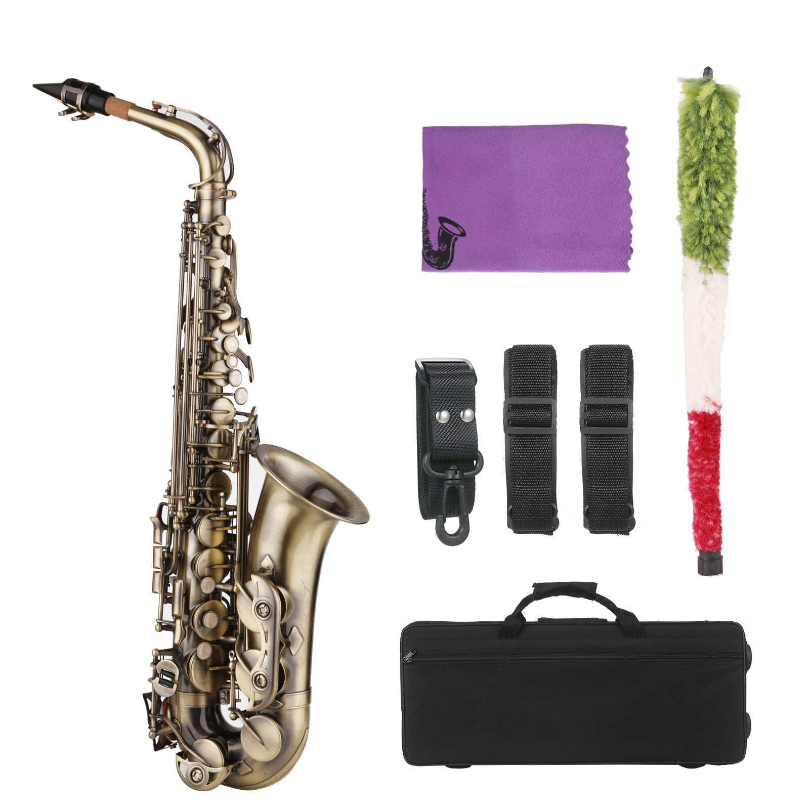 ZJchao E Piatto Sassofono Alto, Sax Vintage EB Alto Sassofono Principiante Studente