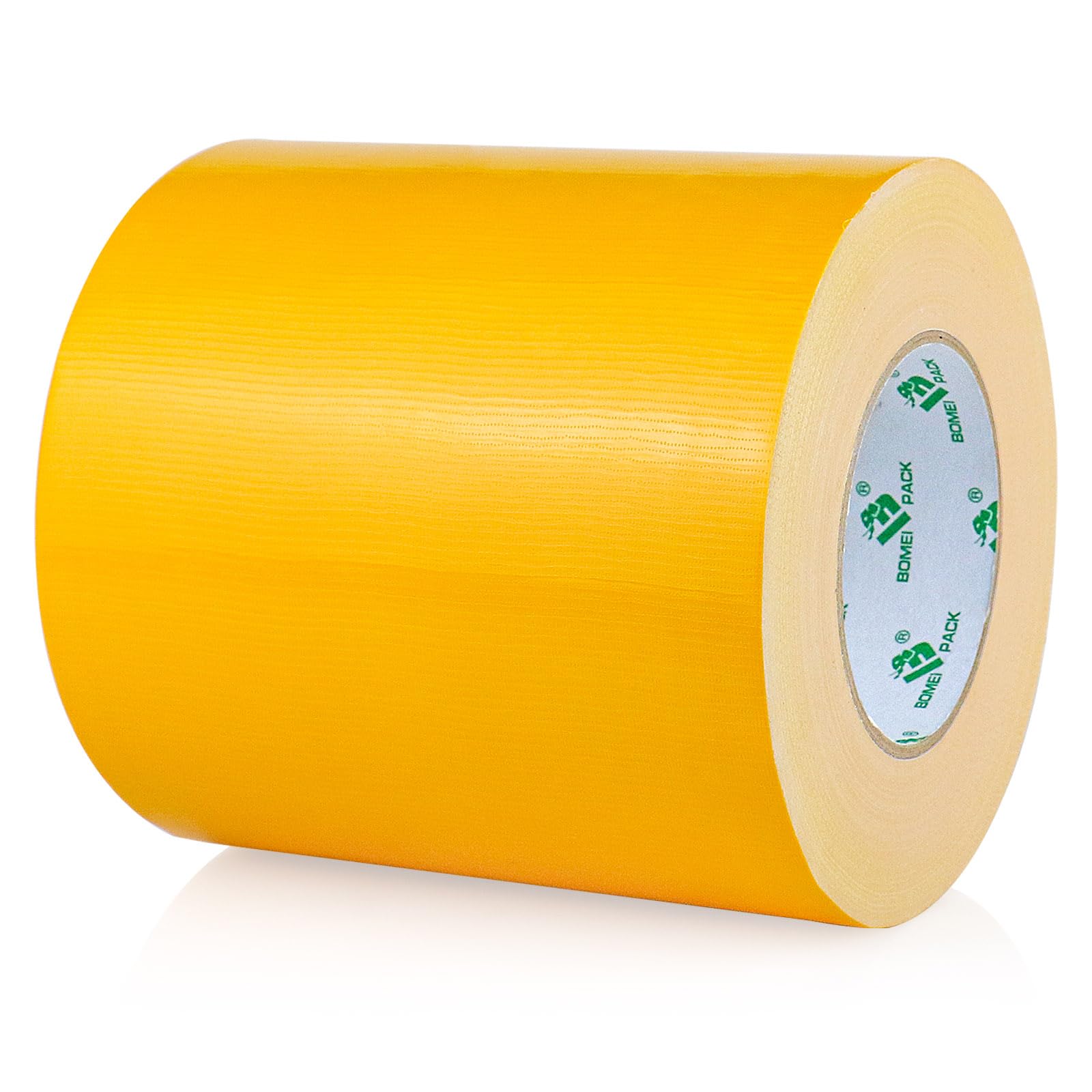 BOMEI PACK Cinta adhesiva de tela amarilla de 150 mm x 50 m, reforzada, resistente al agua, cinta adhesiva resistente para fijar reparaciones, cajas de etiquetado de manualidades, sellado y flejes