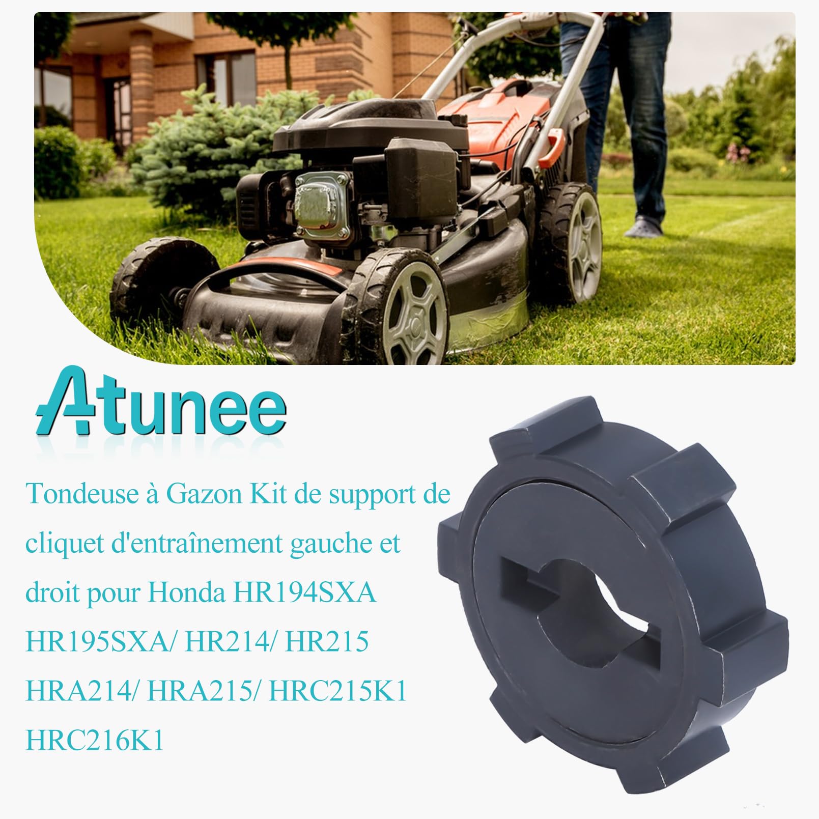 23510-VB5-803 - Kit de soporte para trinquete de accionamiento izquierdo y derecho para Honda GXV160 HR194SXA HR195SXA HR214 HR215 HRA214 HRA215 HRJ216 HRC215K1 HRC216K1 Cortacésped