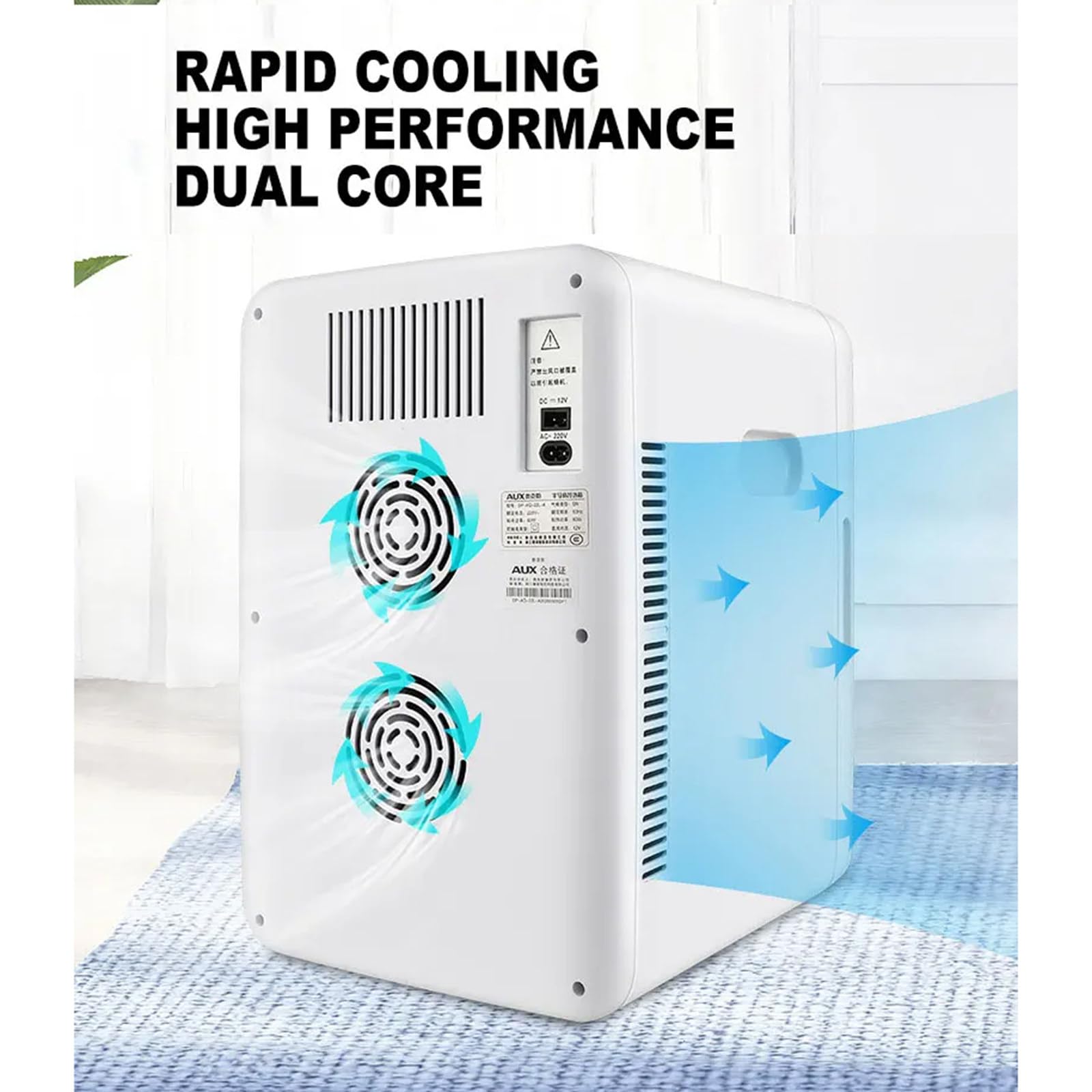 Nevera pequeña de 22L para habitación, nevera para el cuidado de la piel, minirefrigerador portátil, mininevera con ahorro de energía, refrigerador de doble uso para el hogar y el coche,12L