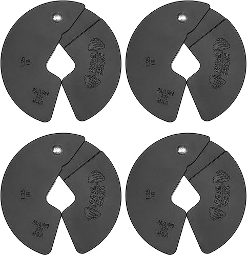 Micro Gainz - Mancuerna fraccionaria de 1.25 libras, ideal para micro carga, (elegir color) 4 placas de peso fraccionadas, diseñadas para