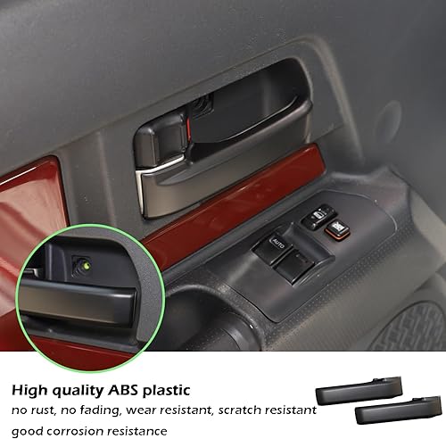 Miniatura 4 de LLKUANG Cubierta protectora de manija interior de puerta para Toyota FJ Cruiser 2007-2021 ABS manija interior de puerta interior cubierta decorativa