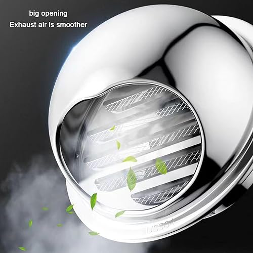 Miniatura 2 de Cubierta de ventilación redonda de acero inoxidable 304, tapa de cubierta de chimenea con base de garra, cubierta protectora de tubería para tubo,