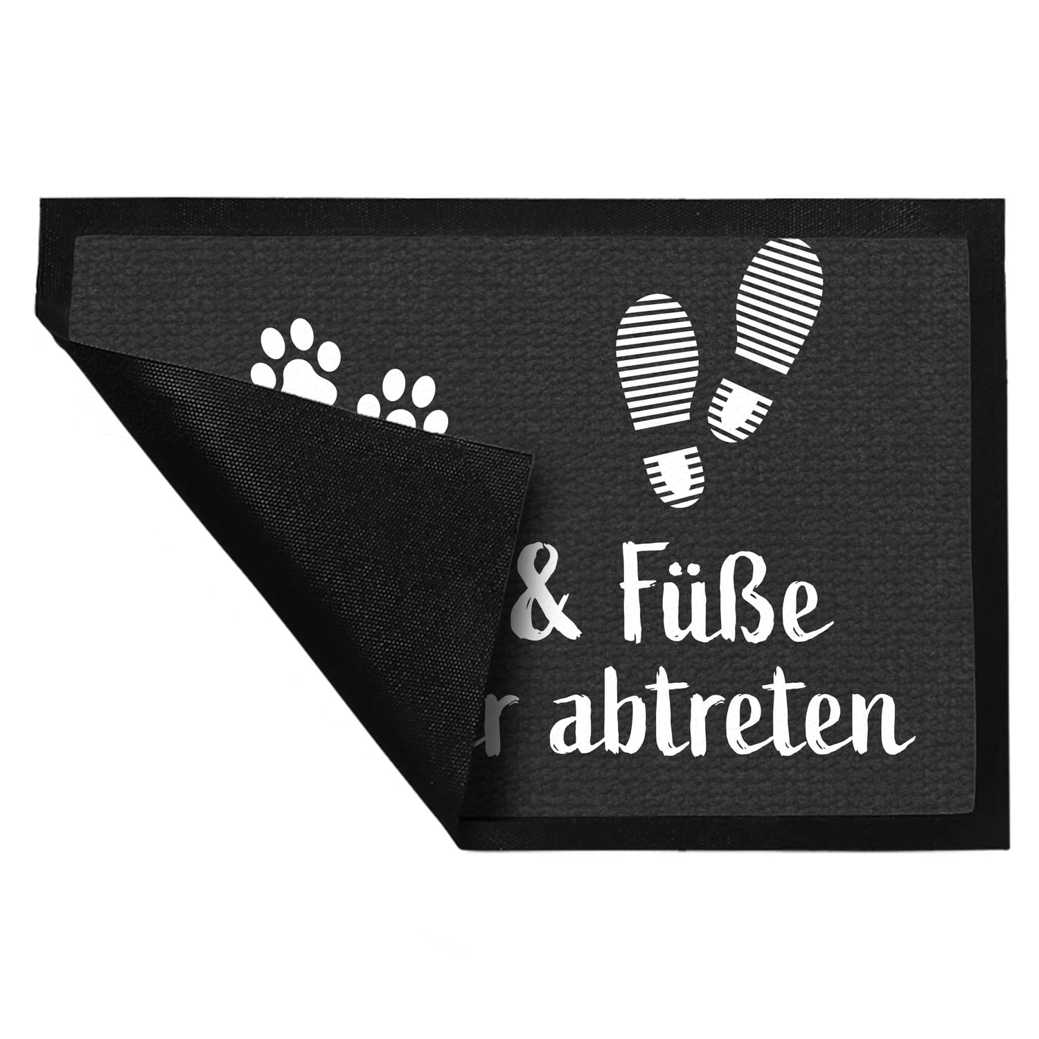 trendaffe - Pfoten & Füße Bitte Hier abtreten Fußmatte XXL