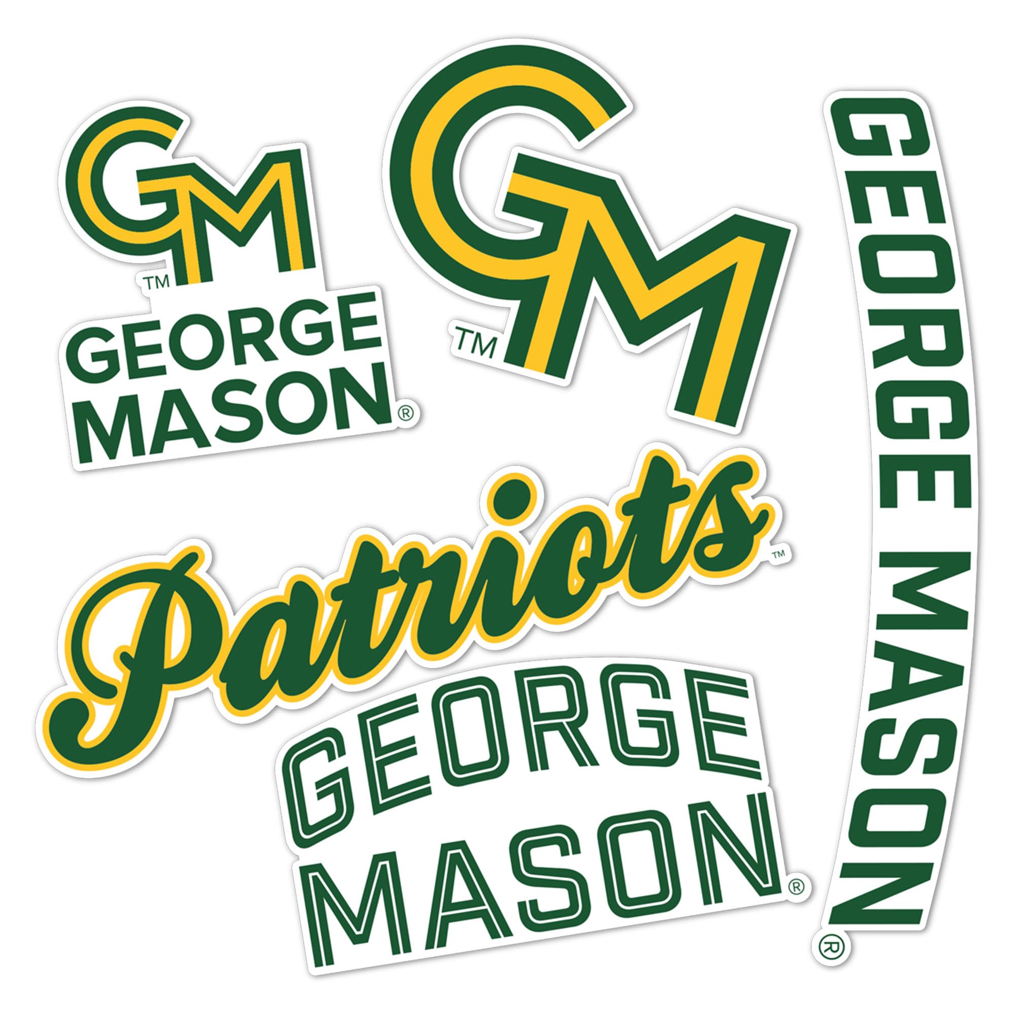 Autocollant George Mason GMU Patriots pour ordinateur et voiture