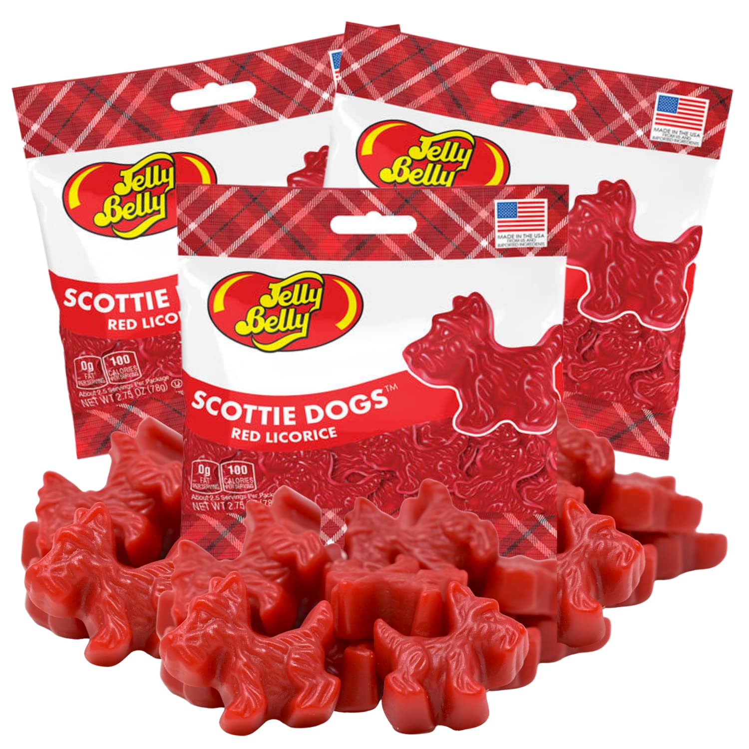Scottie Dogs Red Licorice Candy Bites, Kosher Certified