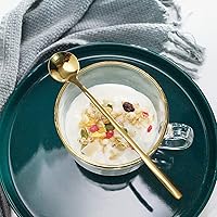 Vista 7 de Paquete de 4 cucharas de café de acero inoxidable, cucharas agitadoras de 6.7 pulgadas, cucharas de cóctel para café, té, postre, pastel, helado