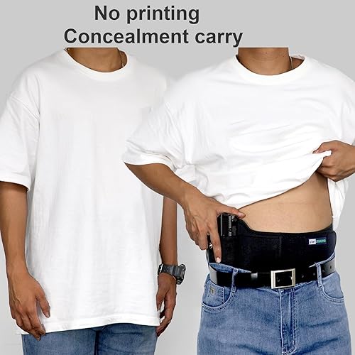 Miniatura 6 de Staystrapped Funda de banda para el vientre para transporte oculto, funda de pistola para mujeres y hombres compatible con Glock 17 19 43x, Sig P320