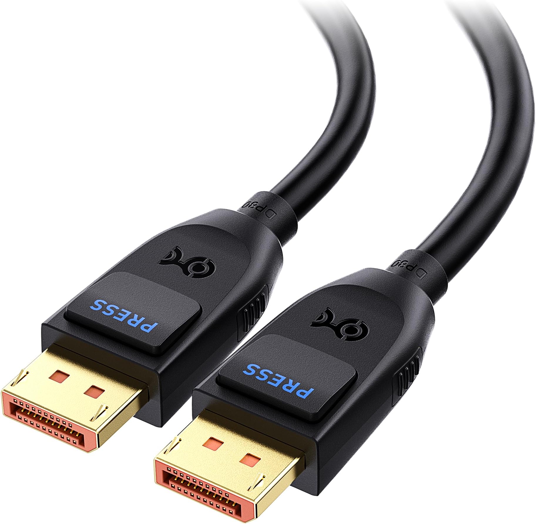 Cable Matters [VESA Certified] 80Gbps DisplayPort 2.1 Cable 1.5m, DP80 Cable with 16K 60Hz, 8K 240Hz, 4K 240Hz in Black with FreeSync, G-SYNC and HDR for Gaming Monitor, PC, RTX 4080/4090, RX 7900