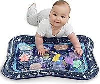 Peanutshell Space Tummy Time Water Mat - High Contrast Sensory Toy for Baby Development, Infants 3M+ Boys Girls
