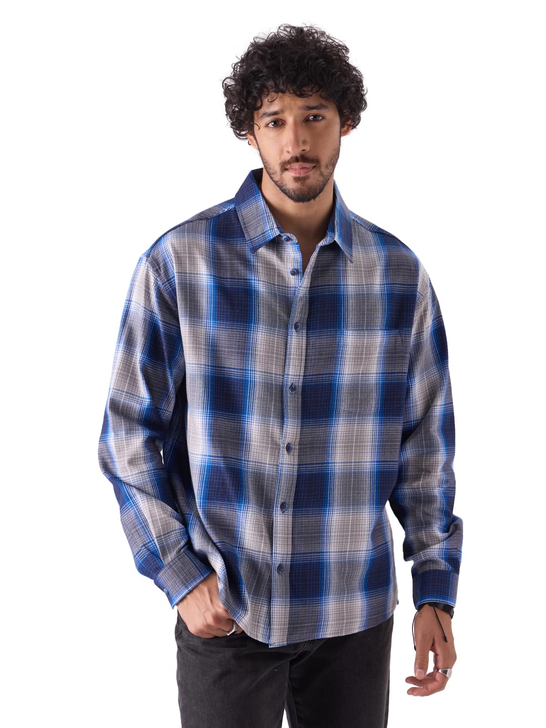 The Souled Store Men Cotton Plaid: Relaxed Shirts