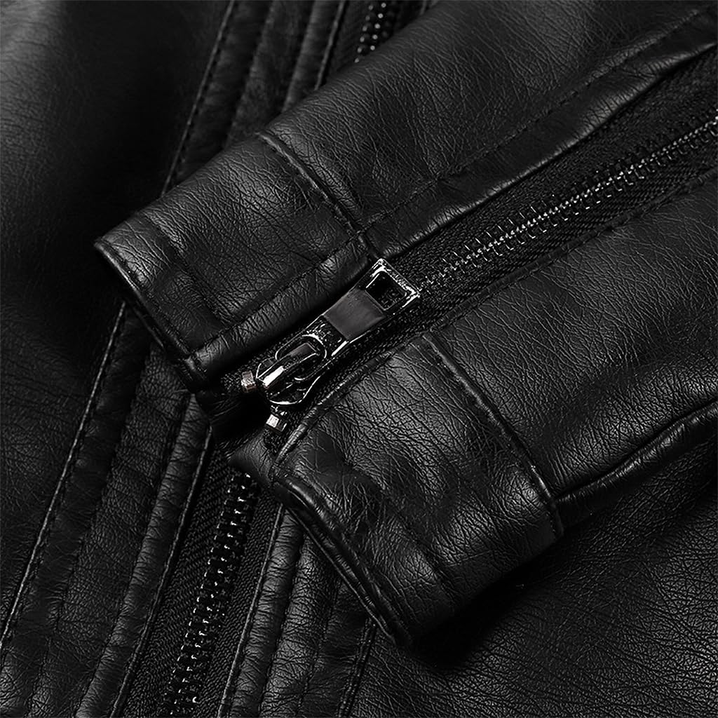 linboo Giacca in pelle per bambini, per motociclisti, in similpelle, bomber da ragazza, per mezze stagioni, primavera, autunno