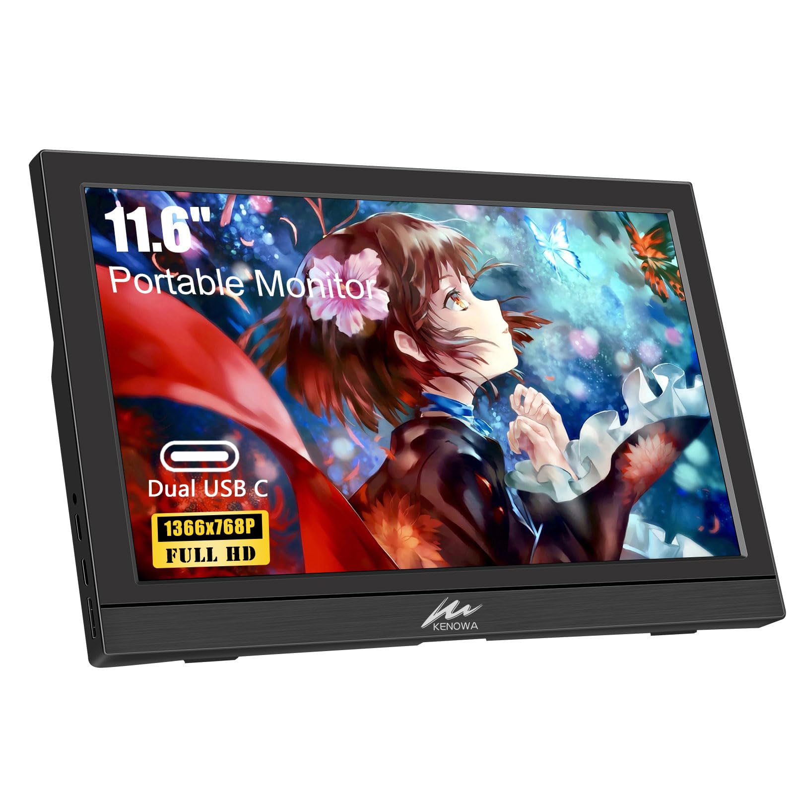 Amazon.com: Kenowa Portable Monitor 11.6 Inch, HD Screen 1366x768P