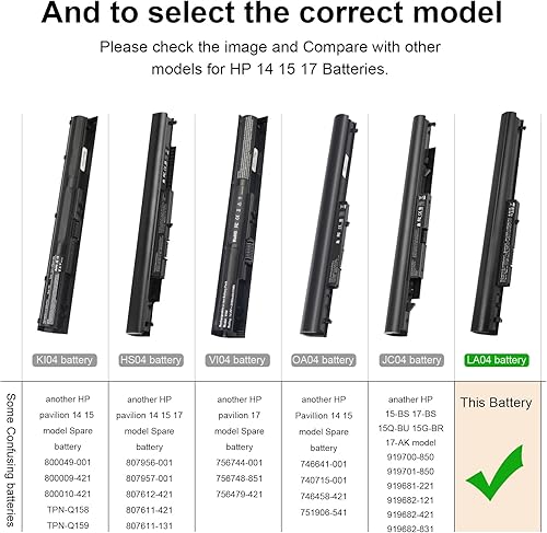 Miniatura 2 de Repuesto 776622-001 Batería para HP LA04 15-f387WM 15-f271WM 15-f272wm 15-f233wm 15-f211wm 15-f039wm 15-f010wm 15-f009wm 15-f009wm 15-f009wm