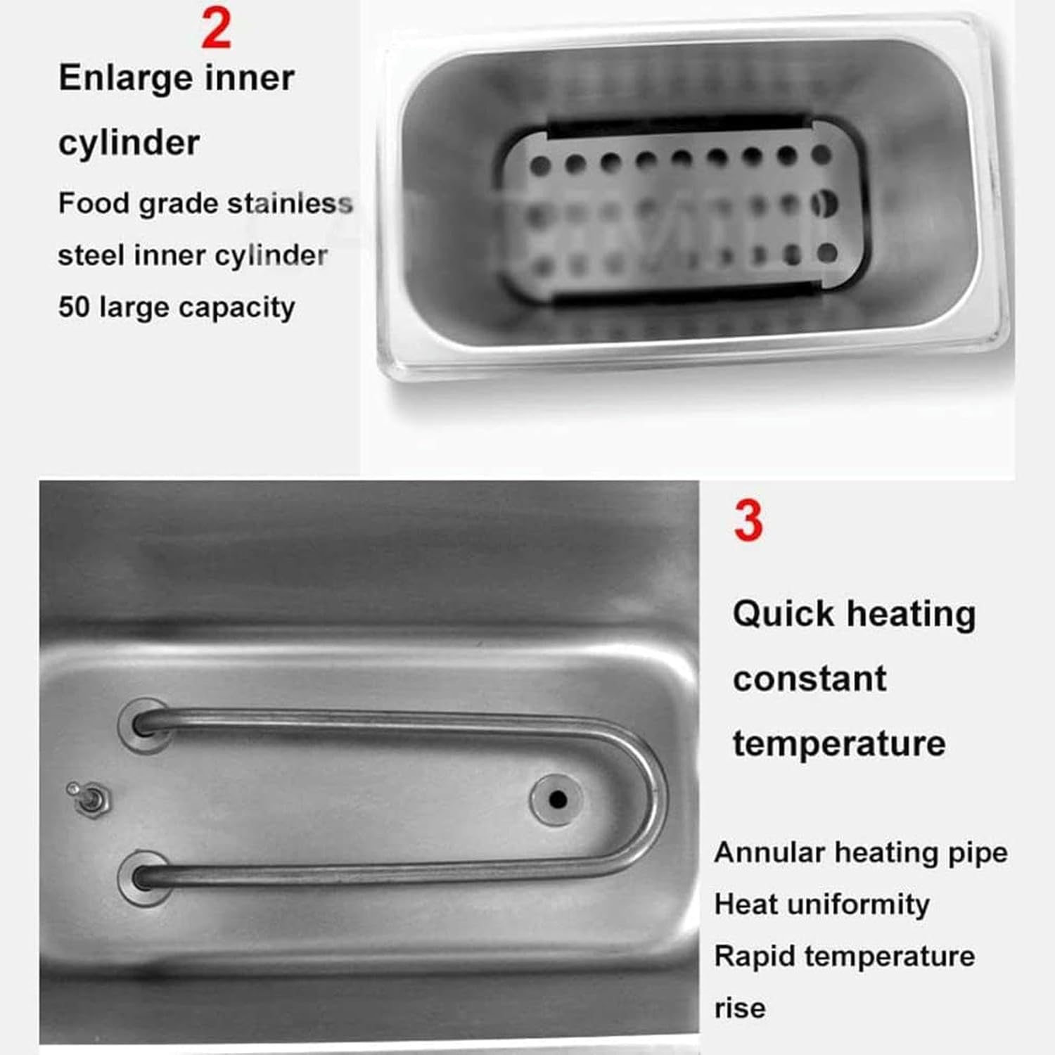 Commercial Water Water Egg Cooking, Automatic Vaporizer for Restarting with 50 Eggs Capacity, Large Capacity of 9 L, for Semi-Hilt Eggs and Water Passed by Water ~/