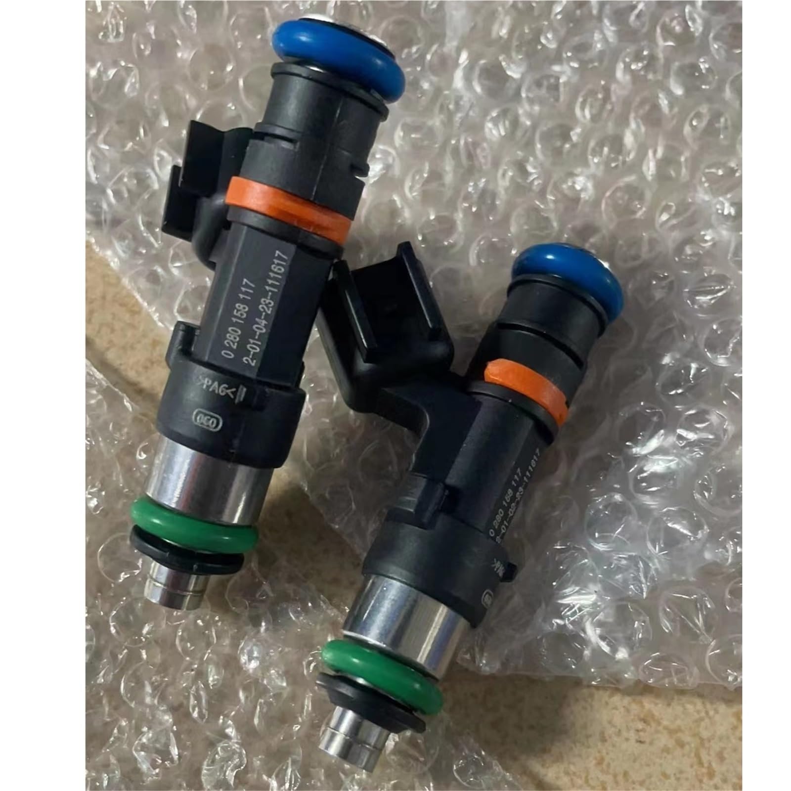 10x 0280158117 550cc 90lb E85 EV14 Wtryskiwacz paliwa 48mm kompatybilny z A4 TT VW Golf/Passat-1.8T dysza wtrysk silnika o wysokiej impedancji