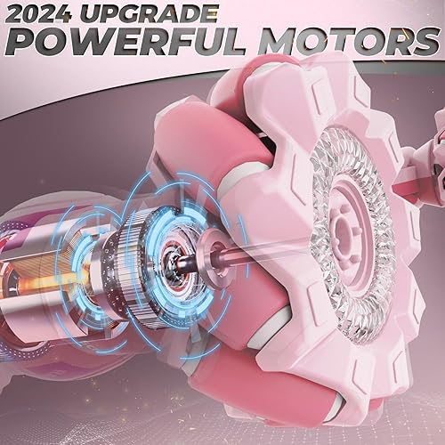 Miniatura 32 de Dysaim Gesture Sensing RC Stunt Car, Gesture RC 2.4GHz Sensor de control remoto Twist Car para niños de 6 a 12 años Naranja Cian