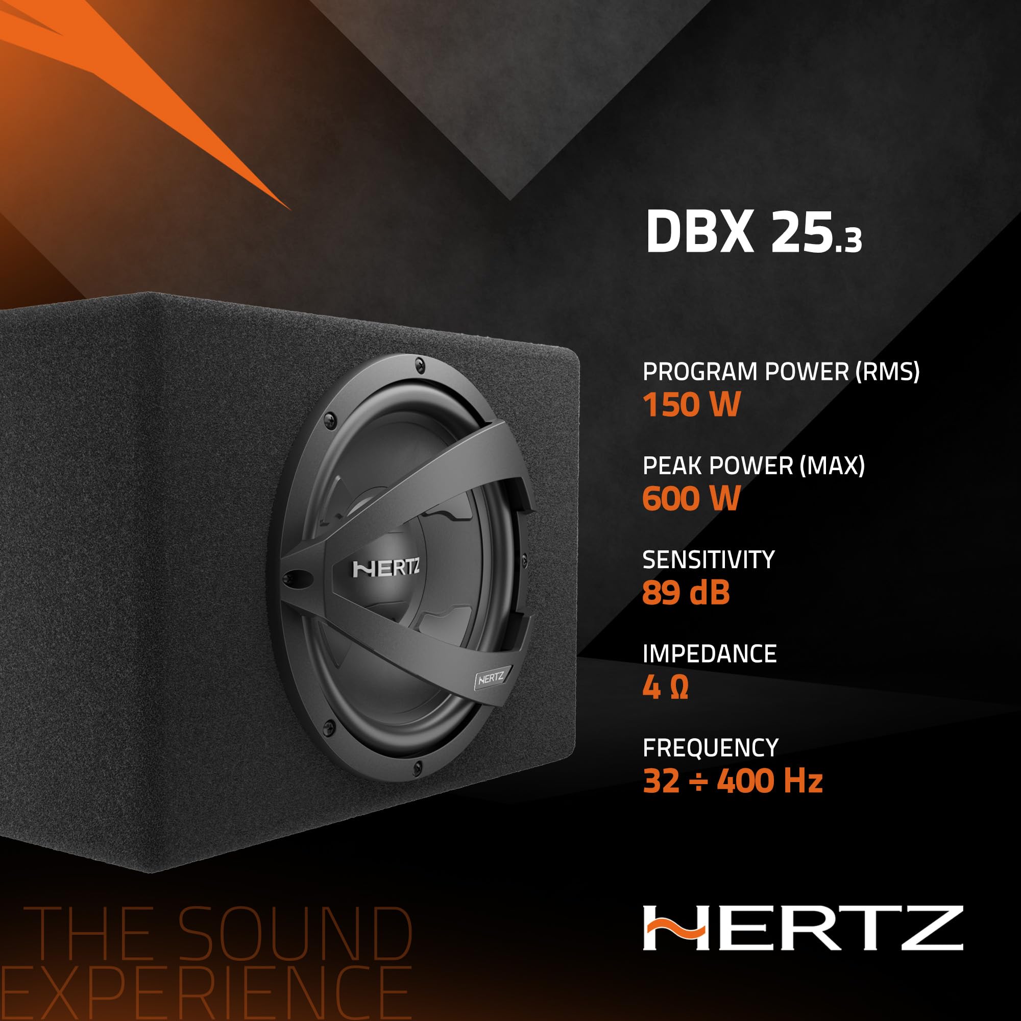 Hertz DBX 25.3 DBX Car Subwoofer Bass Box, 600W