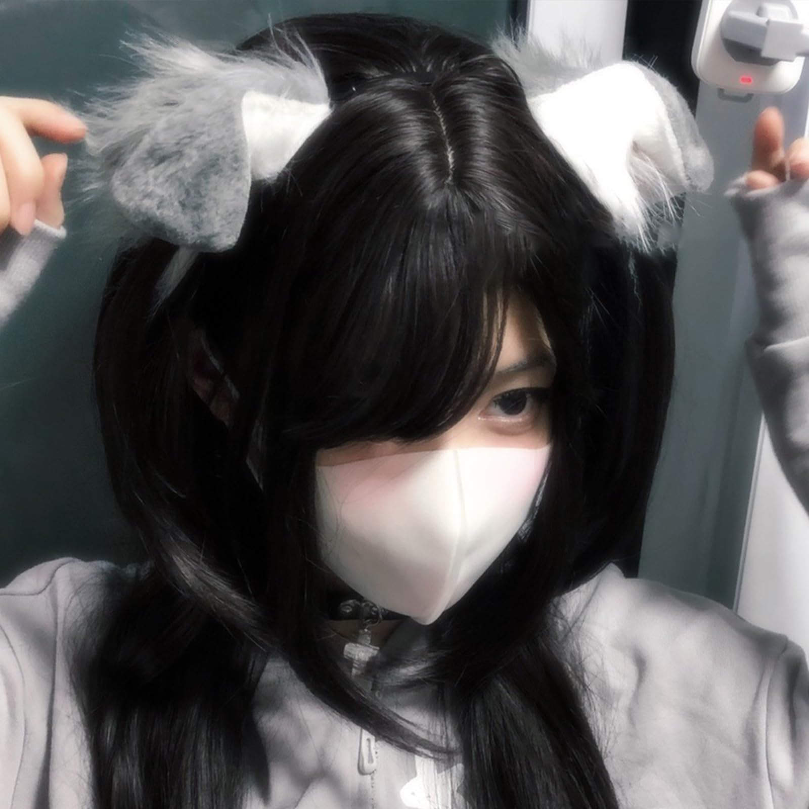 Unique Dog Furry Ear Headwear Adjustable Headband Headpieces for Anime Fan and Unique Fashion Enthusiasts: Dark Brown