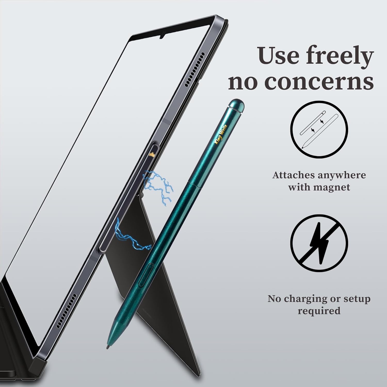 MR05 EMR Stylus for Kindle Scribe/Remarkable 2 with Digital Eraser, 4096 Pressure Sensitivity, Palm Rejection, Digital Pen for EMR Devices/Tablet with 10 Tips-Green