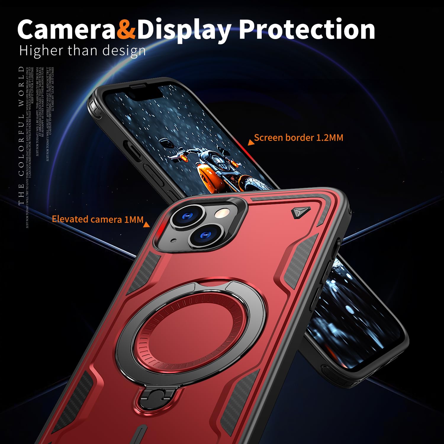 SORAKA Cover Trasparente Per IPhone 13/14 (6,1 Pollici) - Custodia Militare Antiurto Con Pulsanti In Metallo E Backplane HD