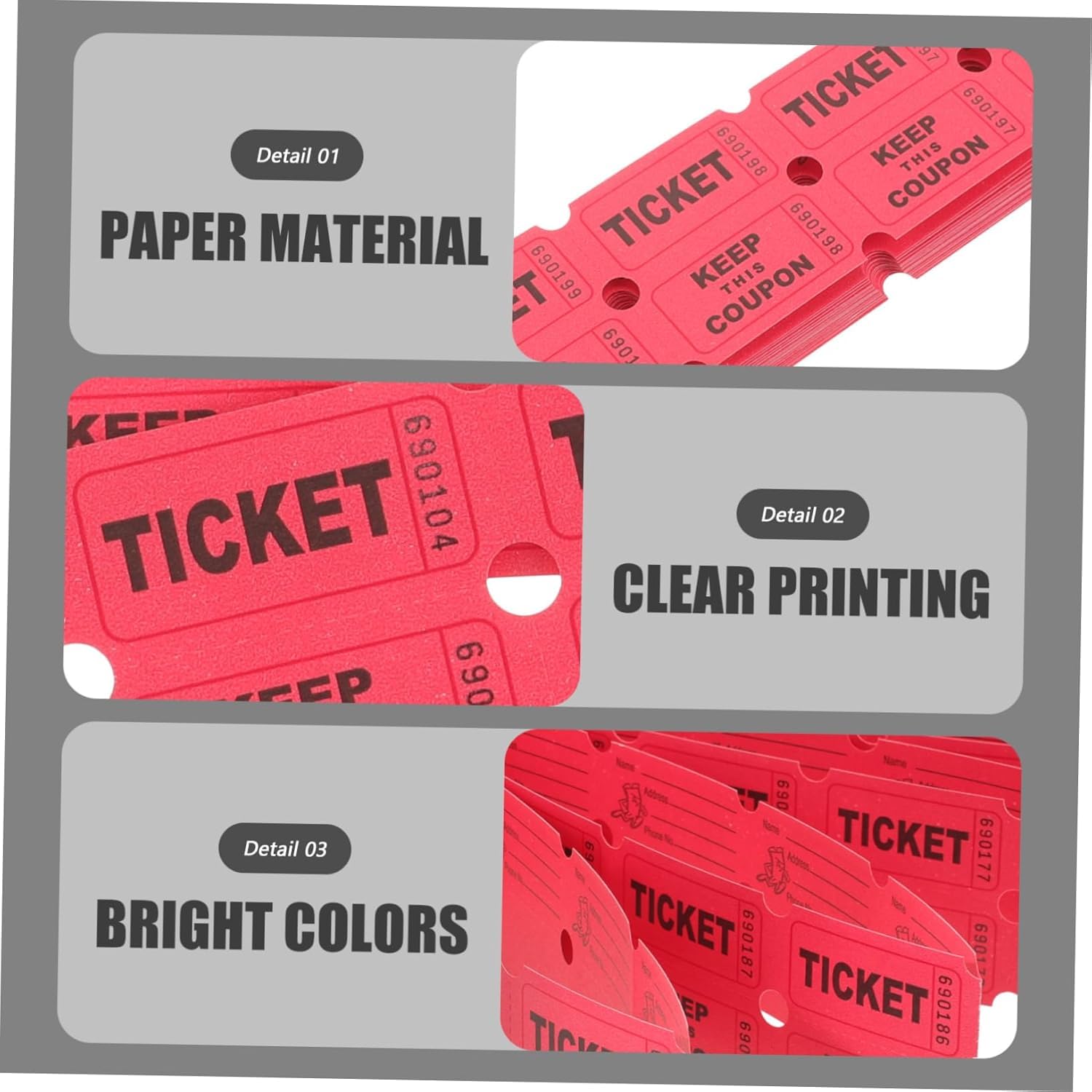 W&A Rotolo Di Biglietti D'ingresso (1000 Pezzo/i - Foto 5