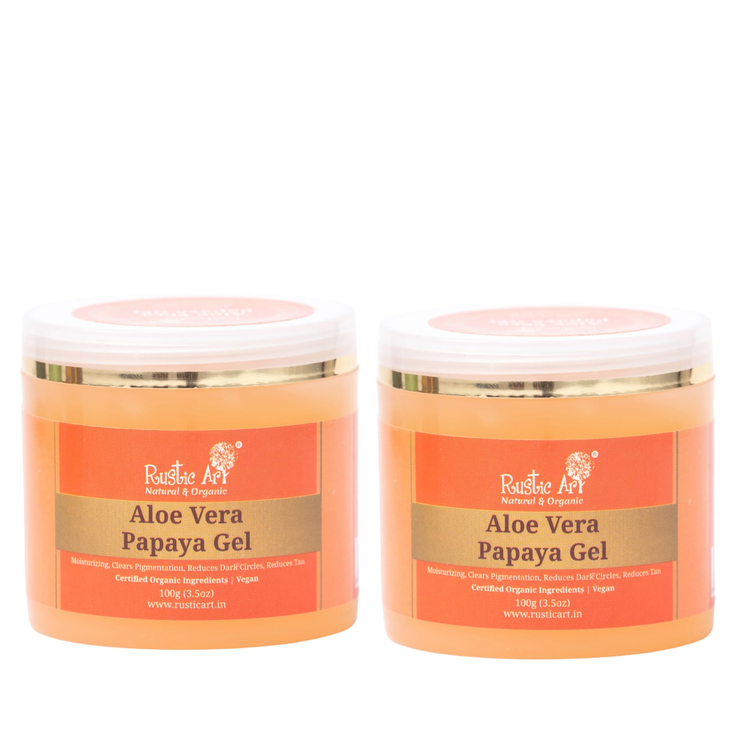 Aloe Vera Papaya Gel 5% Niacinamide & Vitamin E | Reduces Tan, Dark Spots & Pigmentation | Face & Body | Women & Men | 100g