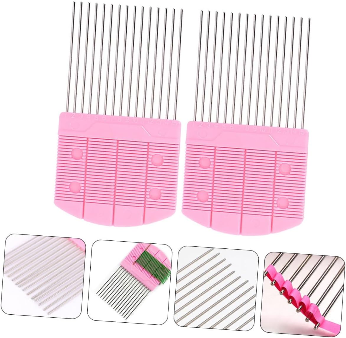 jojofuny 2pcs Paper Quilling Comb Tool Set for DIY Crafts Portable Quilling Weaving Tools Easy-to-Use Paper Rolling Comb